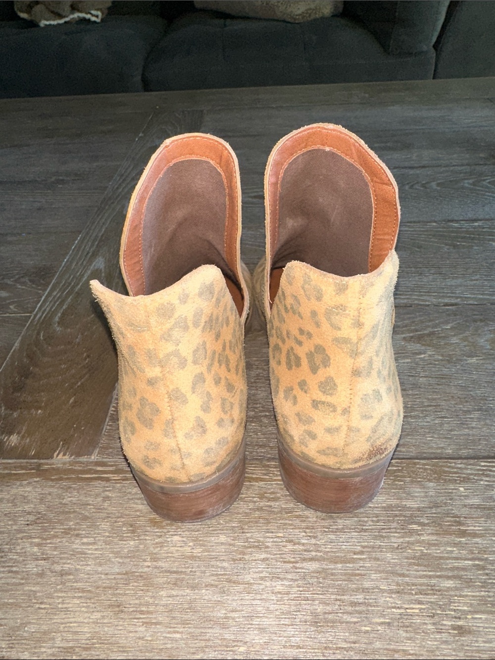 Coconuts by Matisse Leopard Print Suede Ankle Booties - Brown/Tan - Picture 2 of 4